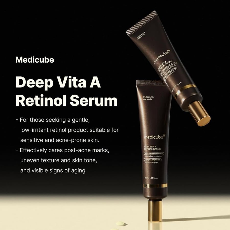 Medikyub Deep Retinol Serum with Collagen for skin radiance and firmness 30 ml