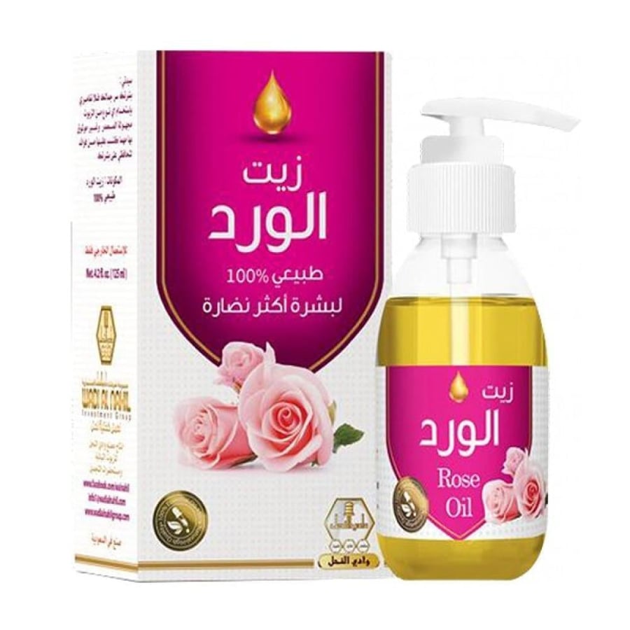 وادي النحل زيت للجسم 125 مل بالورد