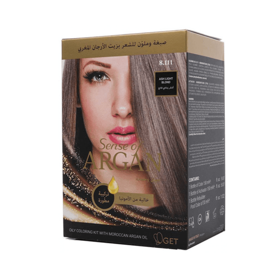 Argan hair dye and color with argan oil light ash blonde 8.111 small size