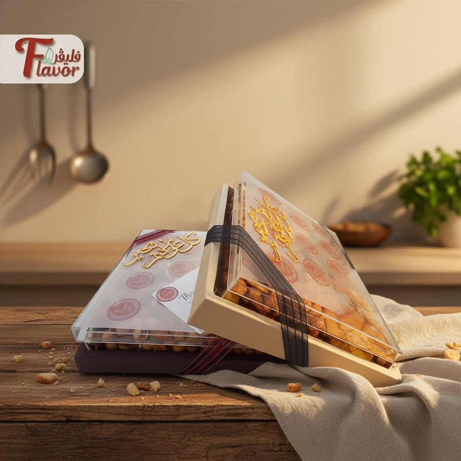 علبة مكسرات وسط من فليفر