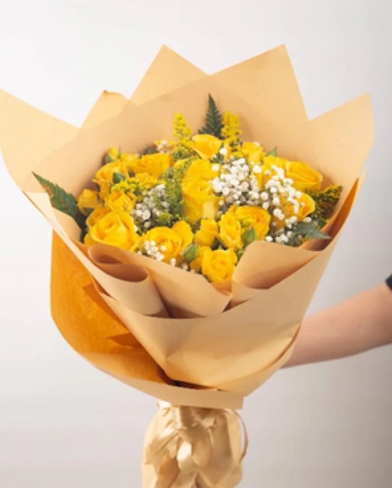 بوكيه زهور أصفر