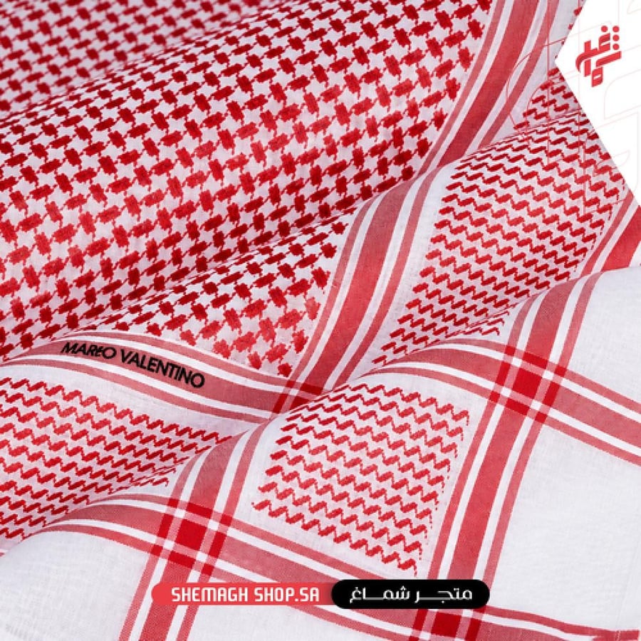 شماغ ماريو فالنتينو كلاسيك احمر - متجر شماغ شوب