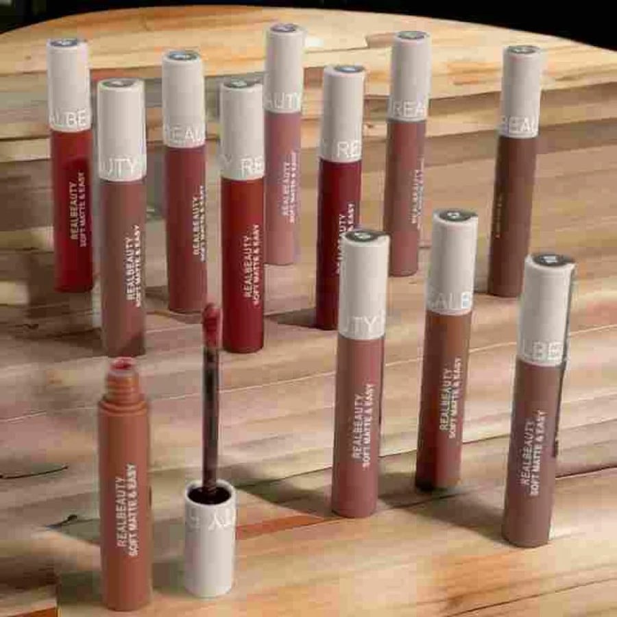 احمر شفاه 12 لون الاصدار الجديد من ريل بيوتي - متجر روز بيوتي