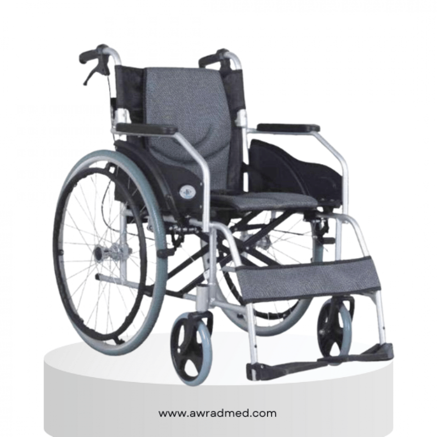 Aluminum wheelchair with quick-release wheel