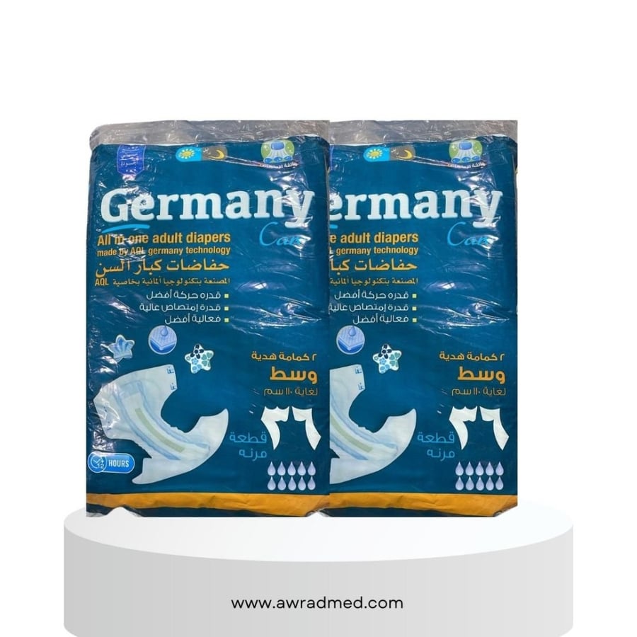 حفايض GERMANY CARE لكبار السن 18 ق مقاس L (كرتون)