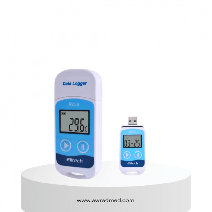 USB temperature measurement device for tracking temperatures in pharmacies and warehouses