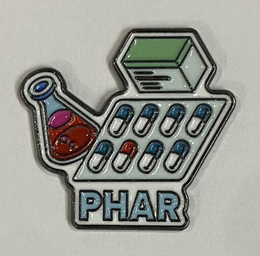 Metal sticker pharmacy phar