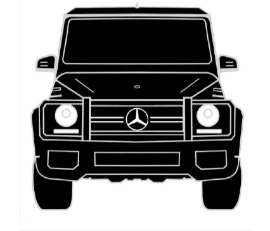 Black G-Class metal sticker