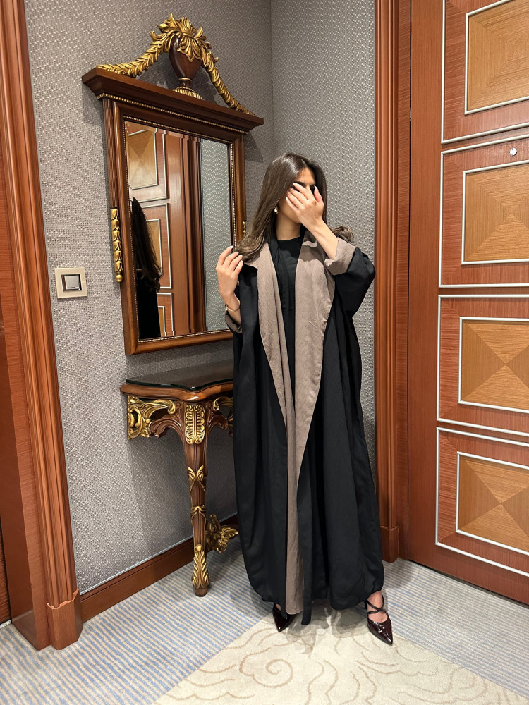 عباية دبل فيس بني واسود