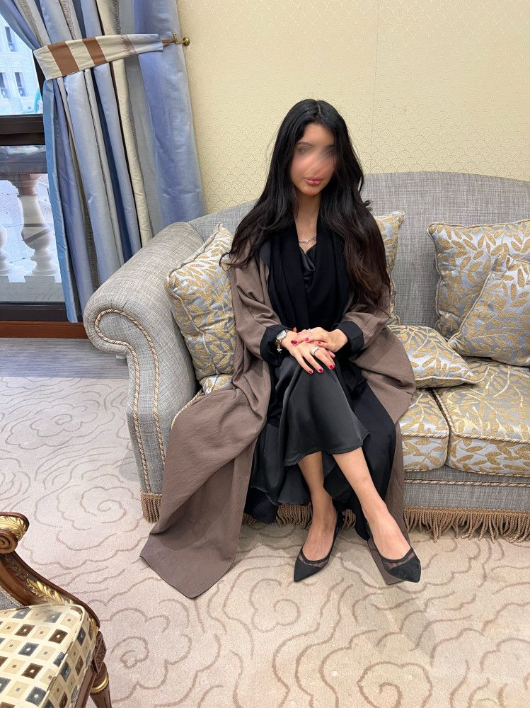 عباية دبل فيس بني واسود