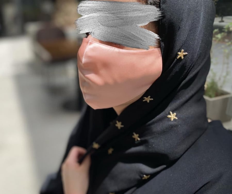 كمامة حرير طبيعي 100٪ لون وردي