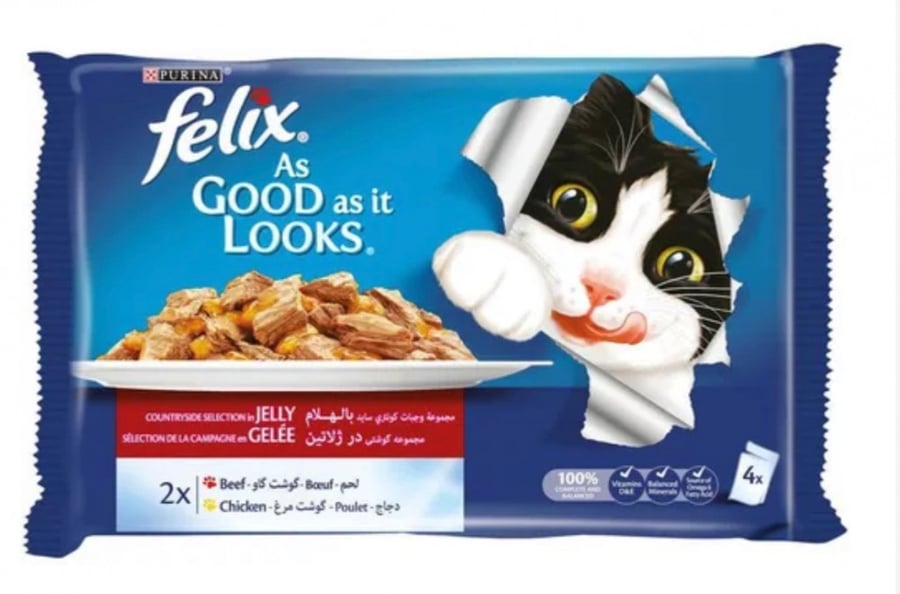 بورينا فيلكس للقطط الصغيرة مجموعة وجبات كونتري سايد في الهالم 4×85غ