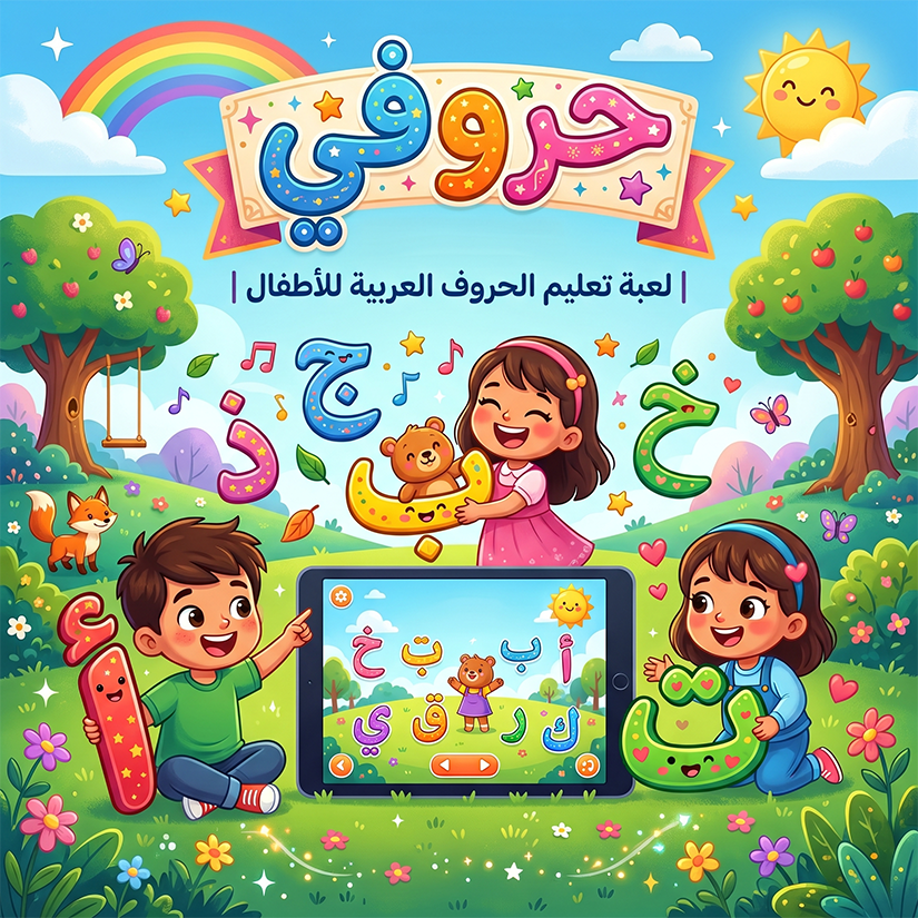حروفي | لعبة تعليم الحروف العربي للأطفال