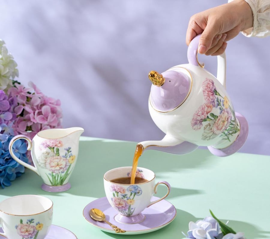 طقم شاي متكامل Flora