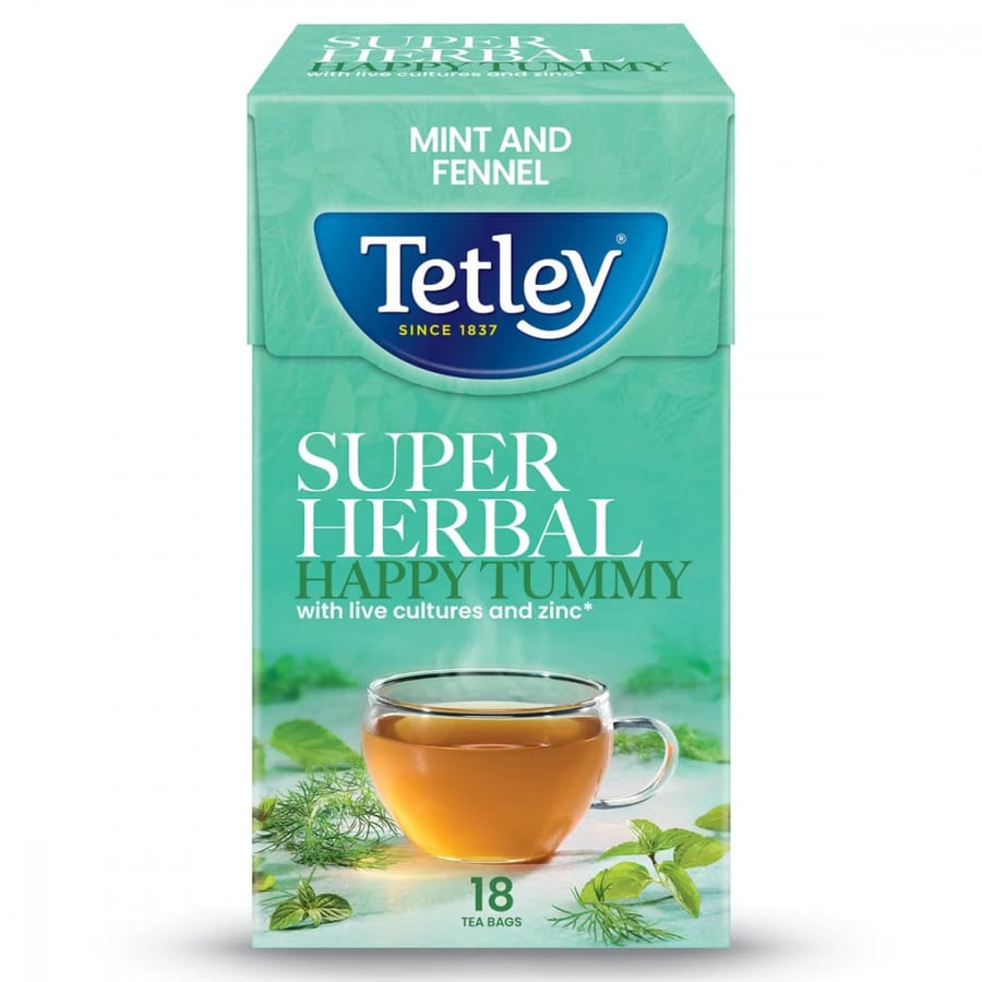 شاي سوبر أعشاب Tetley لهضم خفيف