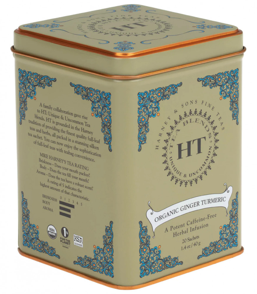 شاي الزنجبيل والكركم العضوي Harney & Sons الملكي