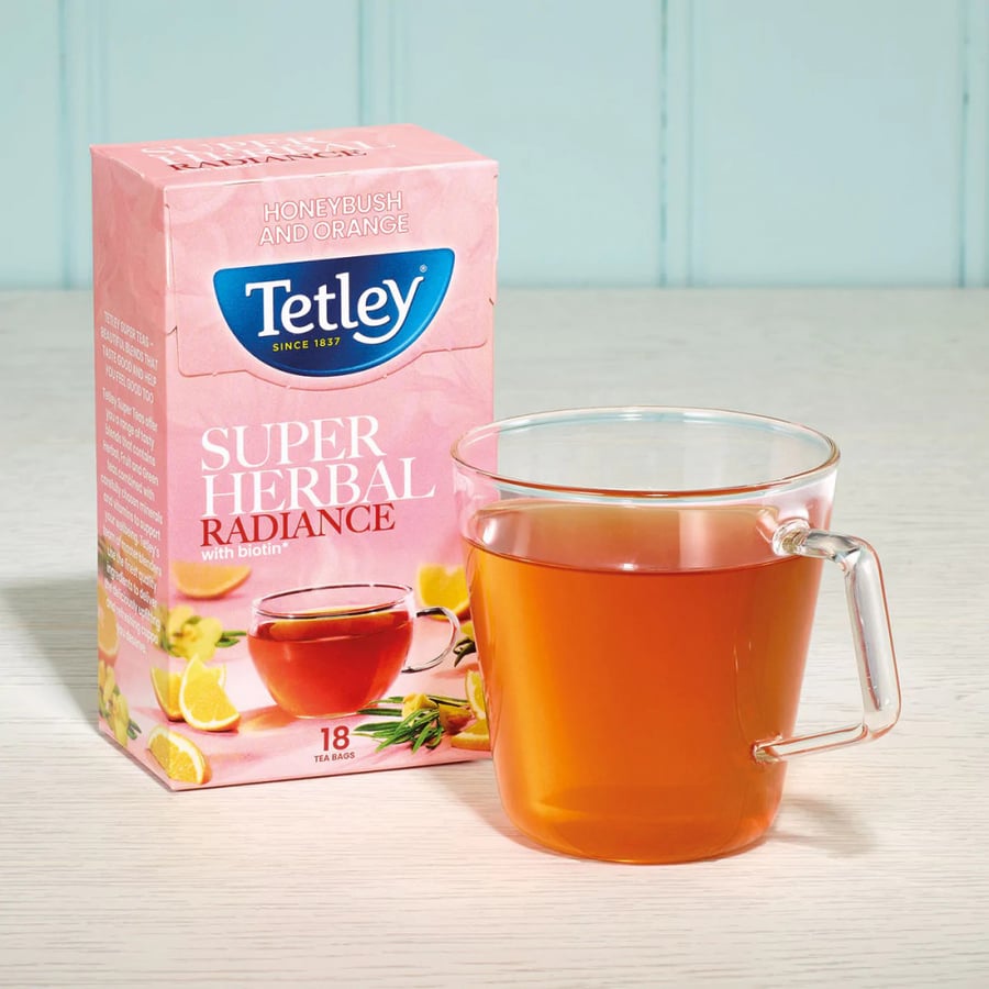 شاي سوبر أعشاب Tetley لنضارة البشرة