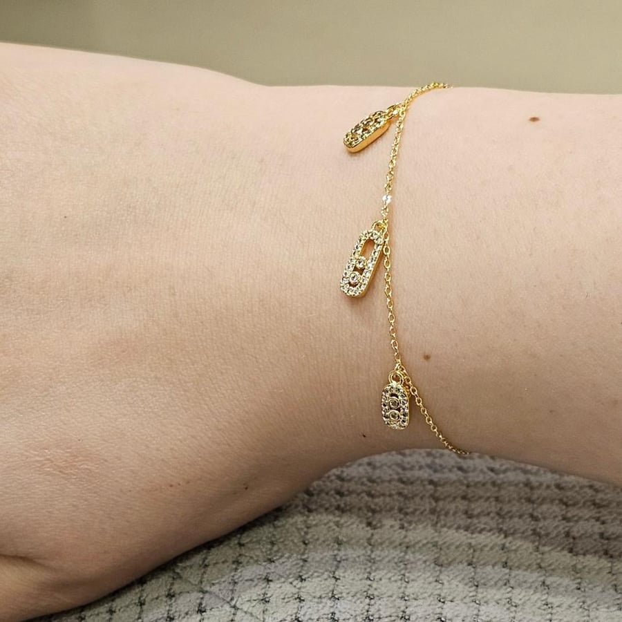 Messika gold bracelet decorated with stones