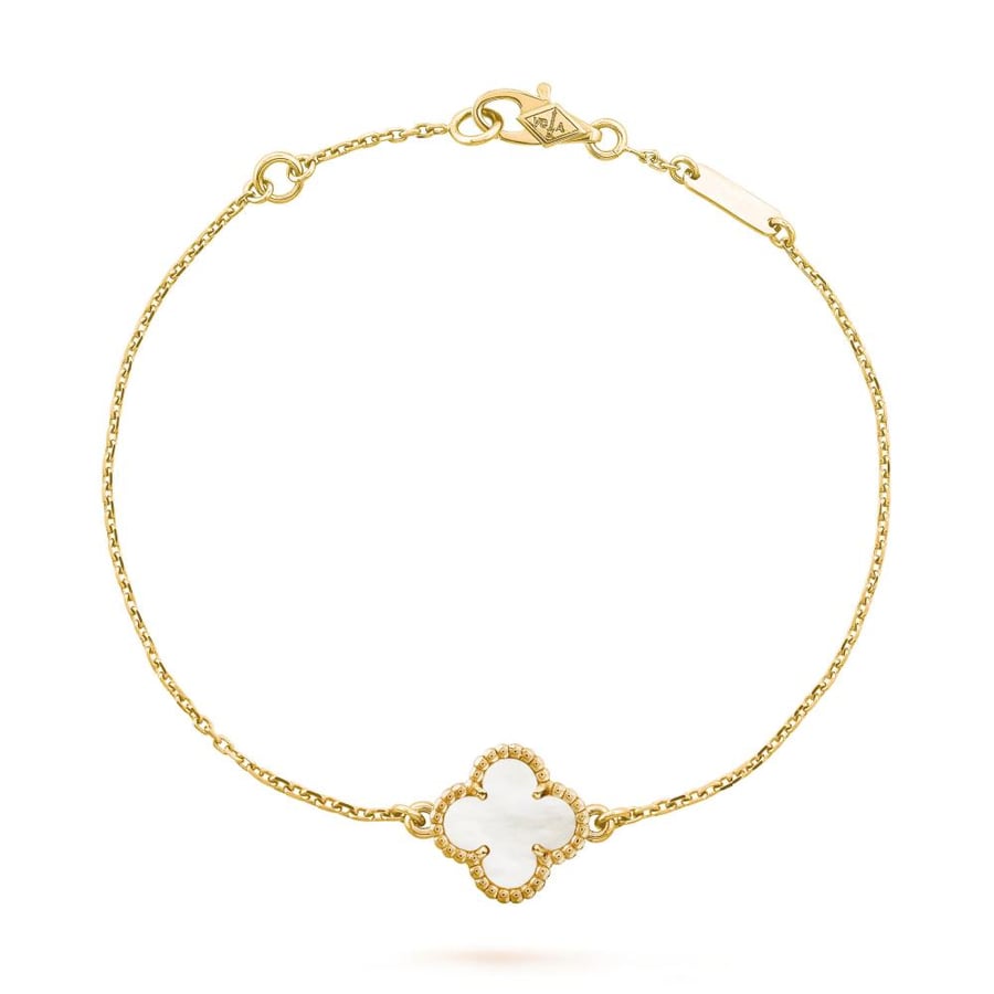 Van Cleef bracelet, single white flower, Imperial