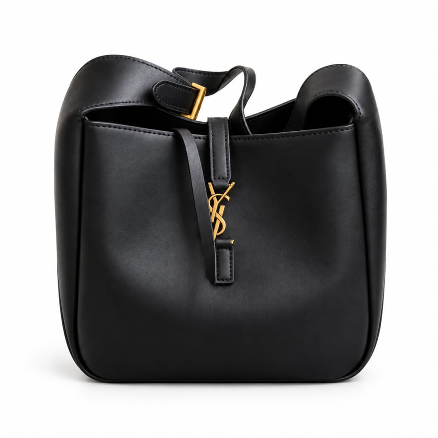 شنطة سان لوران كتف بشعار YSL ذهبي