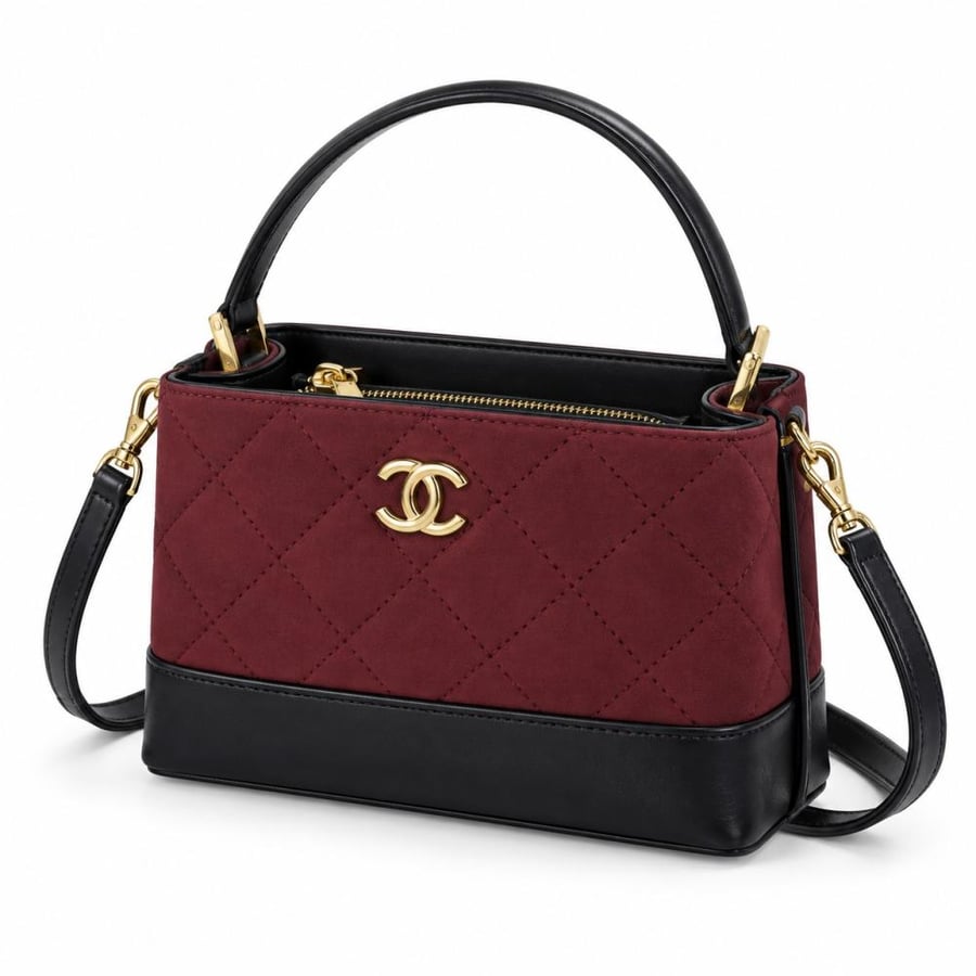 شنطة يد نسائية شانيل CHANEL بخياطة ماسية وحزام كتف