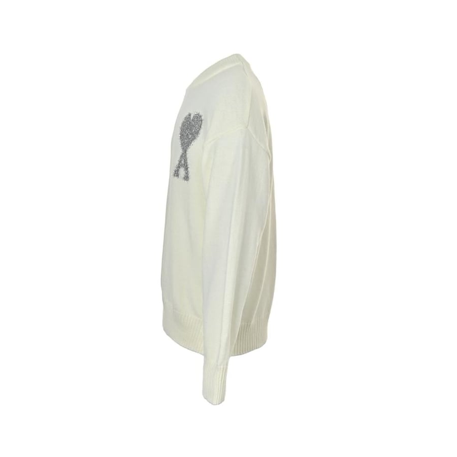 Ami Paris off-white wool crewneck sweater