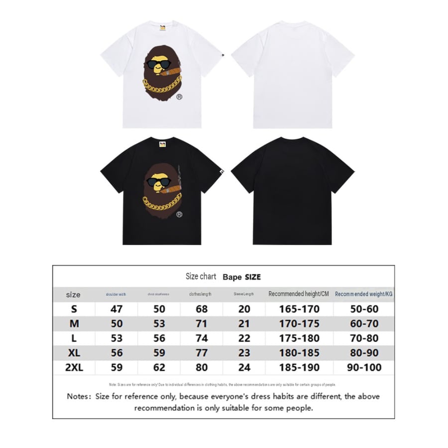 BAPE Boss Smoking Ape Head T-Shirt White