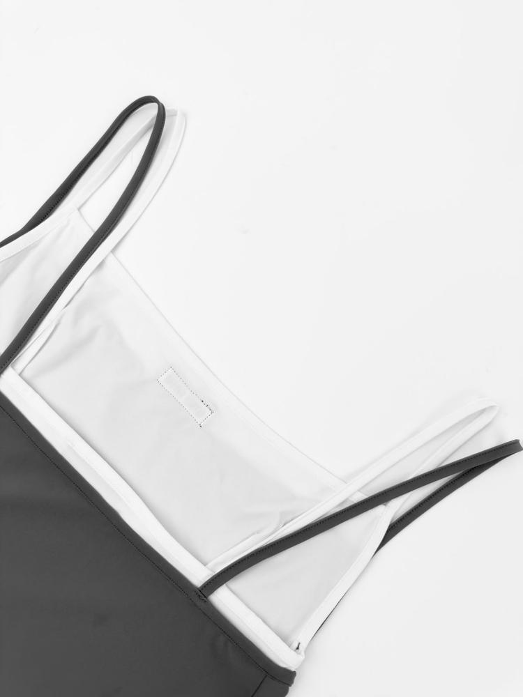 Miu Miu Stretch Jersey Top Steel Grey