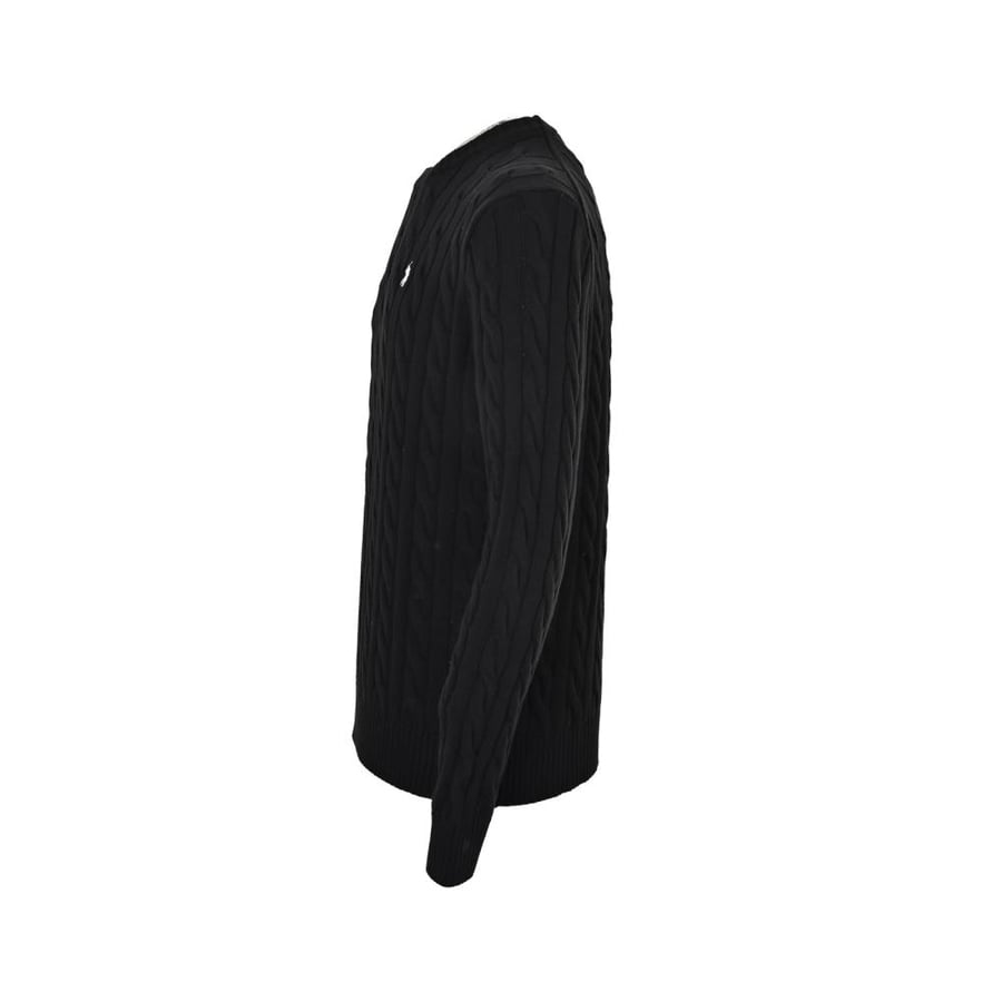 Polo Ralph Lauren Cable-Knit Wool Cashmere Sweater Black