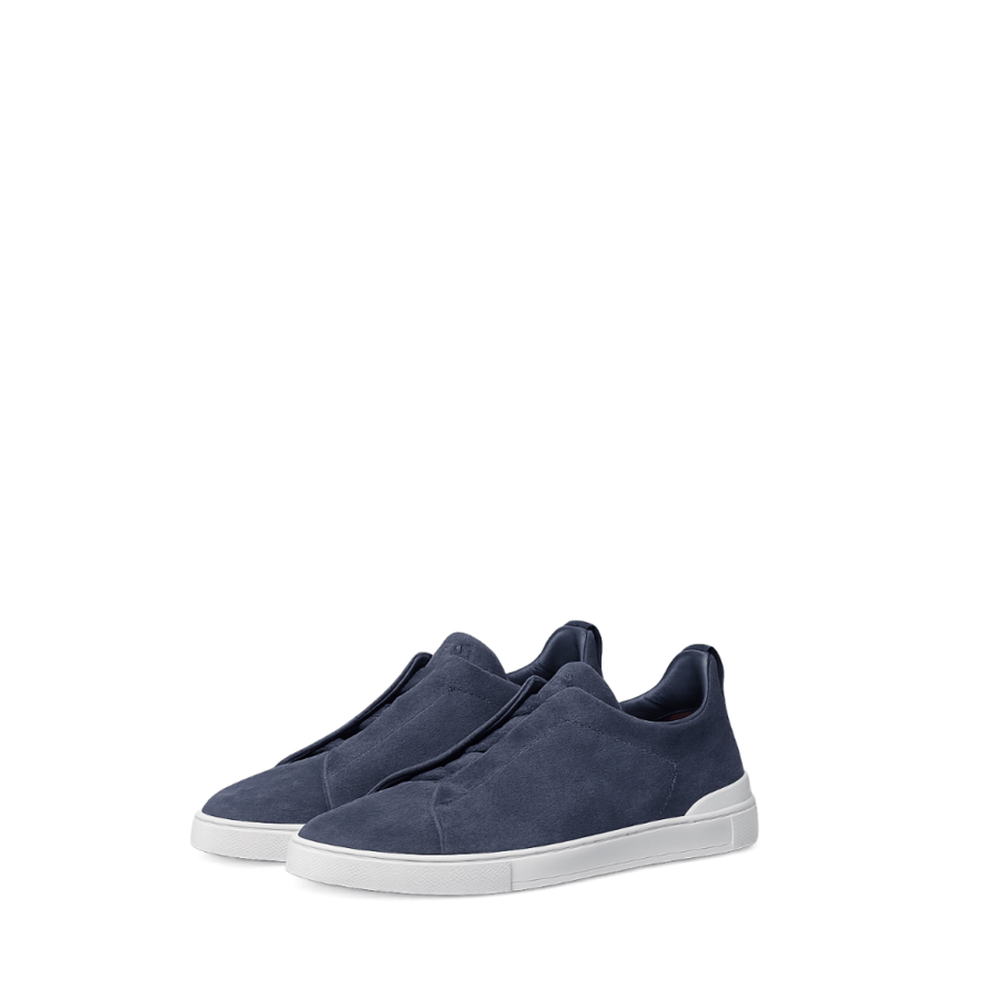 ZEGNA Triple Stitch Utility Blue Suede