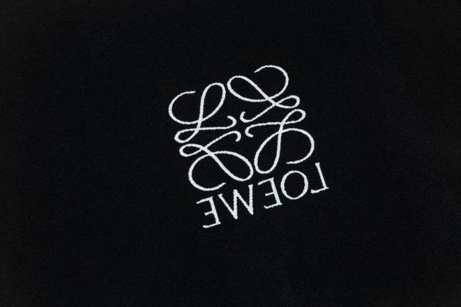 Loewe Logo Embroidered Crewneck T-Shirt