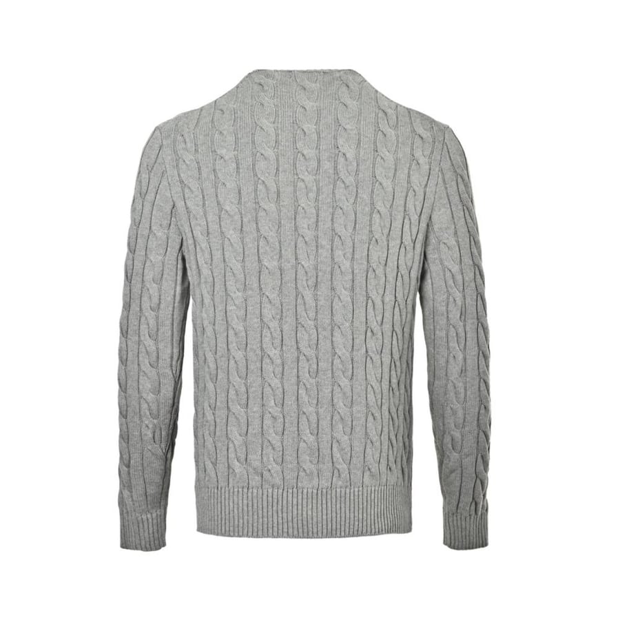 Polo Ralph Lauren Cable-Knit Wool Cashmere Sweater Grey