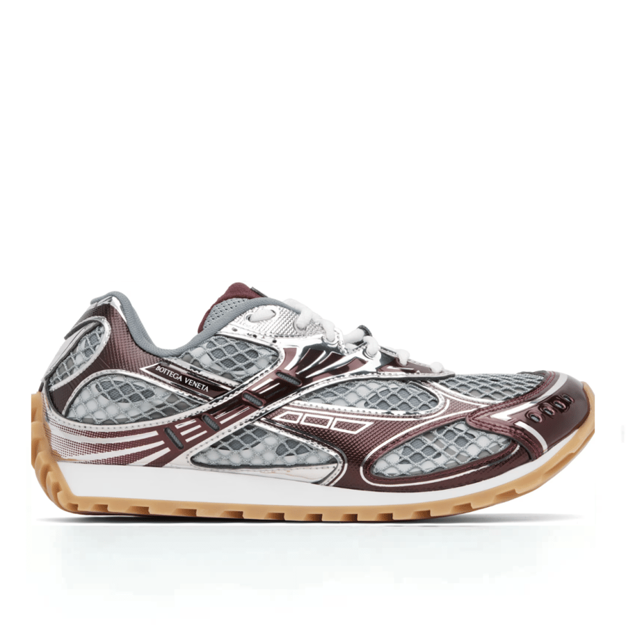 Bottega Veneta Orbit Sneakers Burgundy Silver