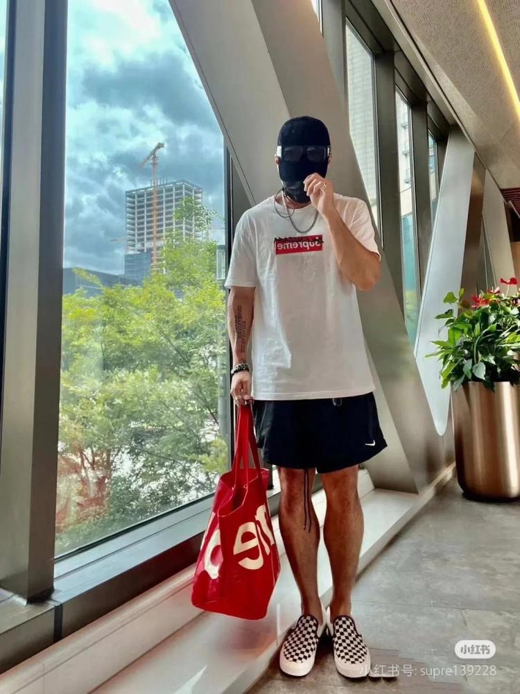 Balenciaga x Supreme Layered Box Logo Tee White