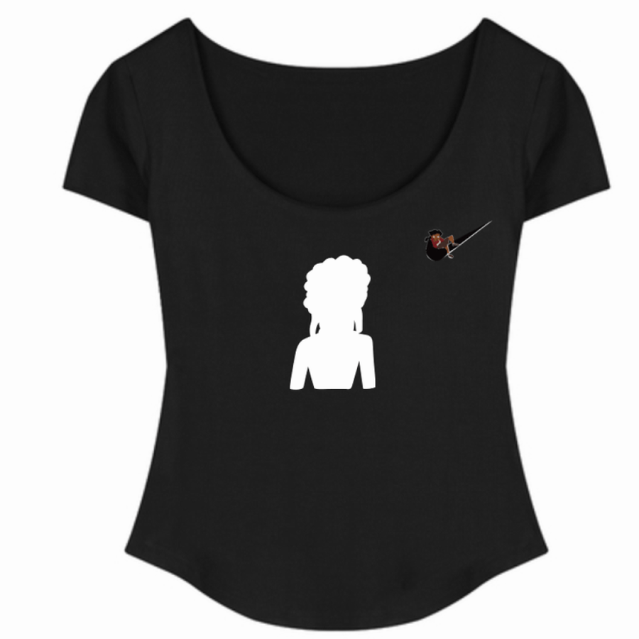 Scoop Neck Fitted Baby Tee - Nike Drip Graphic