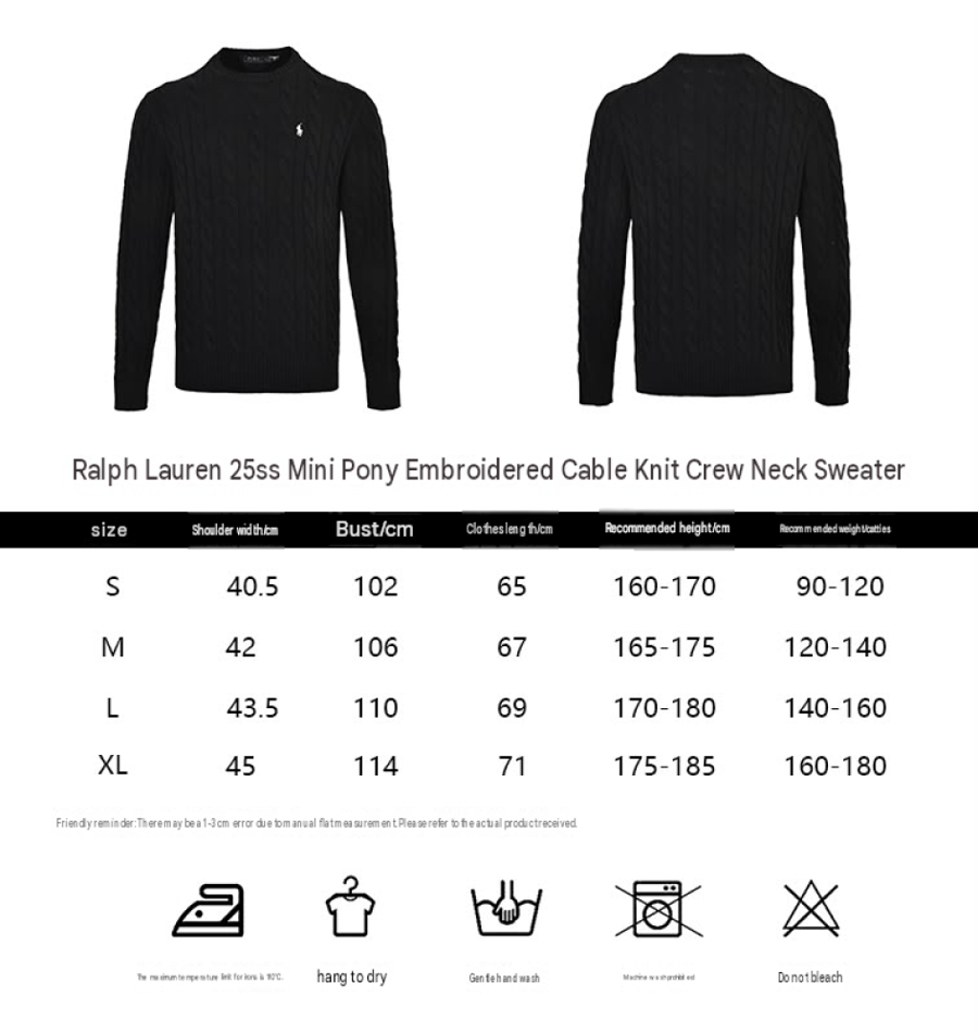Polo Ralph Lauren Cable-Knit Wool Cashmere Sweater Burgundy