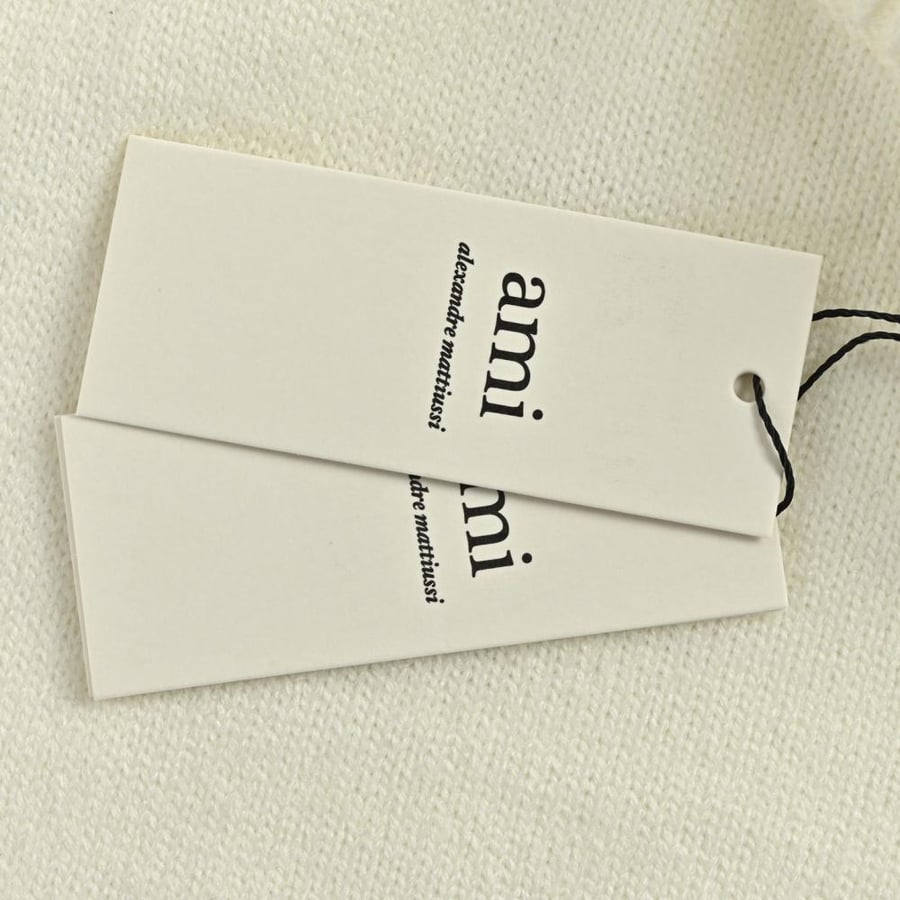Ami Paris off-white wool crewneck sweater