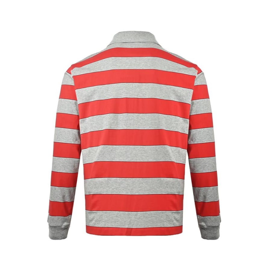 Miu Miu Striped Jersey Polo Shirt Blue / Grey