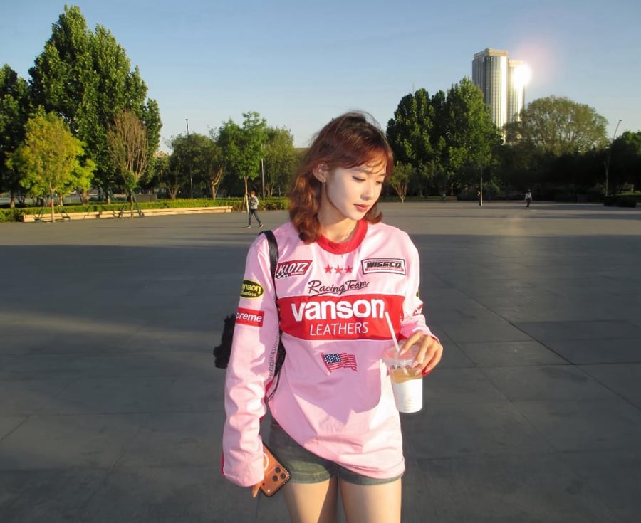 Supreme x Vanson Leathers Long-Sleeve Top Pink SS26