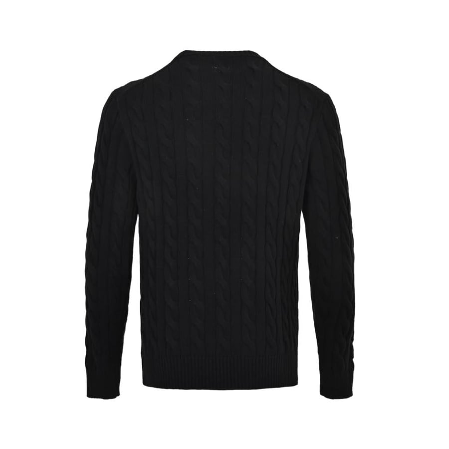 Polo Ralph Lauren Cable-Knit Wool Cashmere Sweater Black