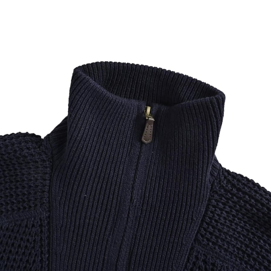 Polo Ralph Lauren Ribbed Full-Zip Sweater Navy Blue