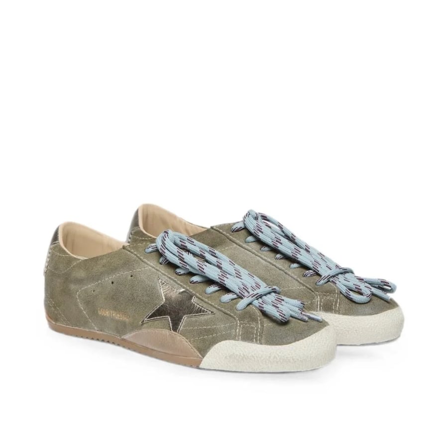 True-Star in olive suede with gold star