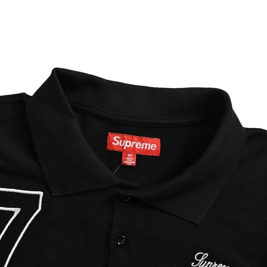 Supreme Cursive Polo Black SS25