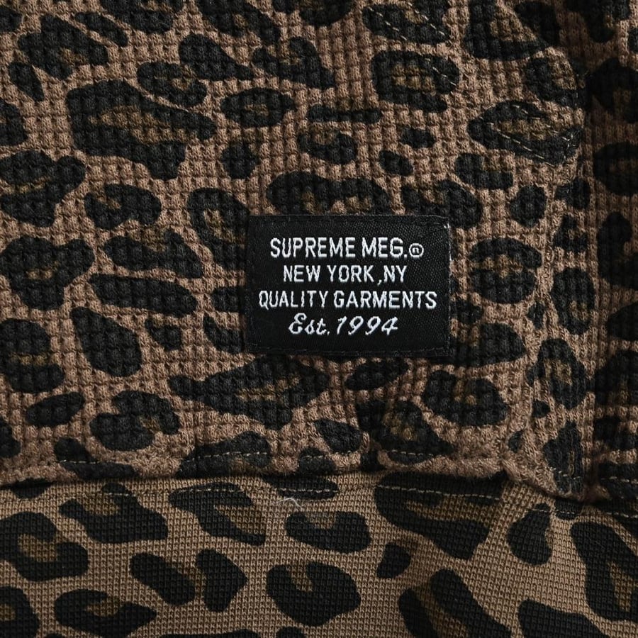 Supreme Hooded Zip-Up Thermal Leopard