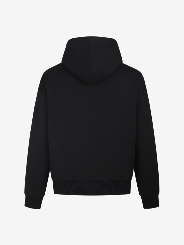 Givenchy Zip-Up Logo-Patch Hoodie Black