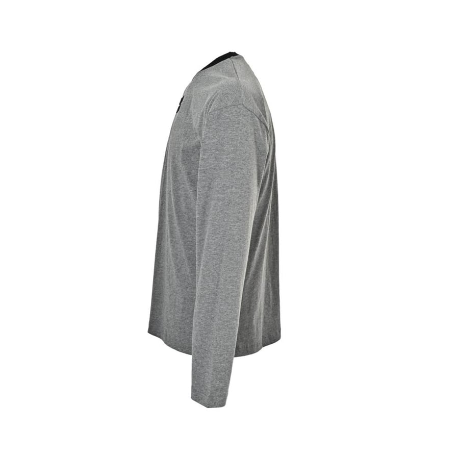 Miu Miu Long-Sleeved Cotton Jersey T-Shirt Grey