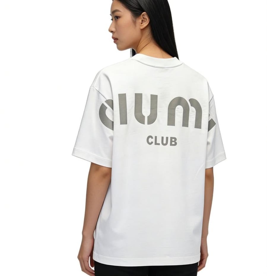 Miu Miu Club Cotton T-Shirt Black