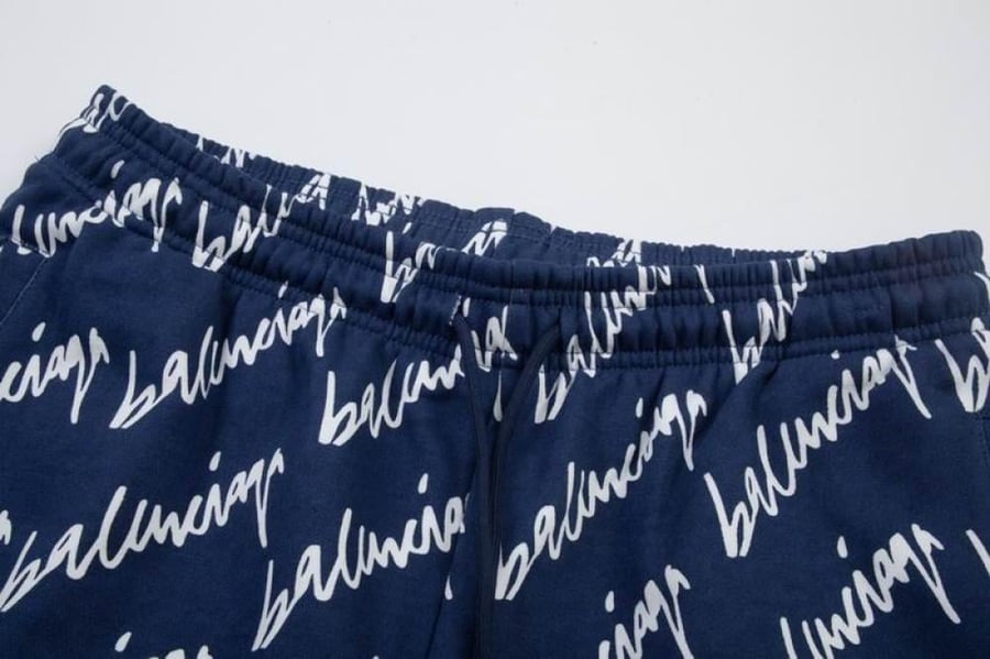 Balenciaga logo track shorts