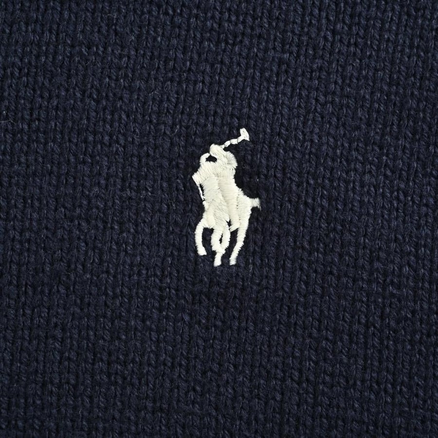 Polo Ralph Lauren Cotton V-Neck Cardigan Navy Blue