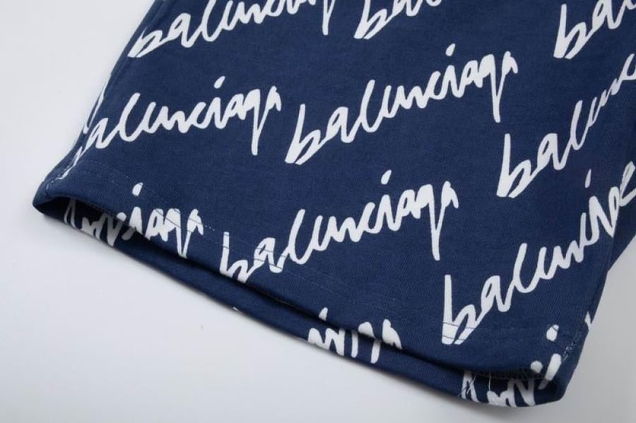 Balenciaga logo track shorts